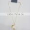 FASHION BIG PEARL PENDANT NECKLACE WITH CRYSTAL STONES