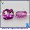 wholesale synthetic square checker cut pink ruby corundum stones
