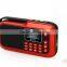 Factory price Portable Mini radio with 1000mAh lithium battery MP3 for elder