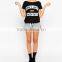 Backless v-neck t-shirt women dress design clothing model guangzhou