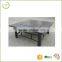 81*81*44cm Steel+metal square garden fire pit table for outdoor use