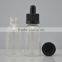 30ml 50ml 60ml 100ml 120ml black glass eye dropper bottle