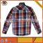 Wholesale Long Sleeve Red and Black Flannel Mens Plaid Shirt with OEM ODM