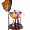 17.7"/450mm diam wooden globe bar cabinet