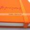 orange thermo pu hardcover a5 thick notebook with 120sheets