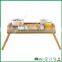 wooden bamboo folding serving tray breakfast table in bed