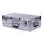 carry-on silver aluminum tool case instrument casing with combination lock for professionals