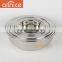 Wholesale large capacity stainless steel serving bowl set/metal food stock bowl/stock pot set