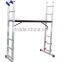 Aluminium en131 tool stool scaffold work platform multipurpose household steel step extension telescopic folding ladder