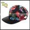 fashion snakeskin brim floral printing snapback hats