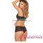 2016 Trendy Wholesale Mature Women Sexy Black Stretch Lace Bra Set Lingerie