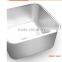 45x40 rectangle dowble bowls 1.2M separated assembled stainless steel commercial sink cabinet with backsplash