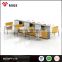 Conbination Metal frame office desk partition with side cbainet
