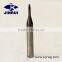 Solid tungsten carbide milling dental burs