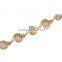Quality Rhinestone Crystal Tilting Hollow Waterdrop Bracelet with 18k gold jewelry bracelets Tin Alloy Gold