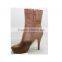 women cowgirl boots anti-slip snow boots