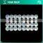 3MM 2MM Clear Crystal Rhinestone Garment Jewelry Rhodium Metal Pair Buckle