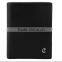 Promotional leather gift set for wallet with belt in black color