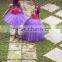 SMDA8 Pretty Child Prom Dress Fashion Lace and Tulle Ball Gown Purple Mother and Kid Dresses