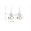 Retro Tibetan Earrings Sliver Plated Anchor Shaped Drop Earrings