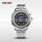 WEIDE 2016 New Military Quartz Watch Stainless Steel Back Watches Men Luxury Brand Water Resistant LED Watch Clock WH904
