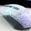 Led crack backlit gaming mouse seven color