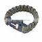 Hot sale and strong hand made paracord survival bracelet with muti-functional buckle