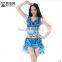 Wuchieal Belly Dance Costume for Performance, Ladies Sexy Leopard Dress