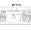 Stainless Steel Single Bowl Kitchen Sink with two side drainer board