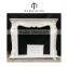 High polished marble stone fireplace mantel