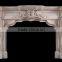 Hot Sell Customized natural white marble freestanding wood fireplace