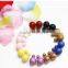 American Style Candy Earrings Accessory Gold Powder Series Different Size Beads Double Side Clip-on Earring For Women