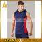 wholesale blank pollover sleeveless mens hoodies contrast hoodie for gym wear