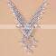 Shiny rhinestone jewelry sets wedding bridal crystal necklace earrings