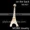 hung Effiel tower on the necklace ,decoration of garment-927