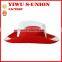 Wholesale cheap felt red white red flag fans lemmy cowboy hat