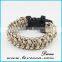 Outdoor wholesale paracord bracelet with logo, Military 550 paracord with firestarter and flint