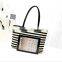 Fashion Women Canvas Stripes Tote Shoulder Messenger Lady Handbag