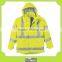 customized water proof men's reflective fluorescent work jackets