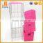 Plastic rattan pink storage cabinet
