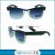 Double color clear frame plastic kids sunglasses