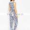 unique design casual women organic cotton jumpsuit Tie Dye Jumpsuit