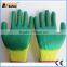 BSSAFETY Yellow cotton knitted latex coated safety equipment work gloves