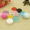 5 ml PS plastic customized empty cosmetic packing cream jar, China clear square boby cosmetic cream jars 5g