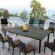 Modern Rattan Furniture Outdoor Restaurant Wicker Dining Table and Chair