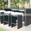 Outdoor furniture PE rattan/wicker patio party bar table and chairs for club
