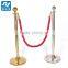 rope barrier stanchions with velvet rope end hooks for sale