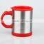 Hot sales self stirring mugs with batteries stainless steel coffee mug LS Eplus