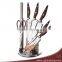 New Arrival Stainless Steel Double Forged Kitchen Knife Set with Wooden Block