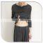 2016 ladies new arrivalfancy grey color loose cotton tops designs imaege